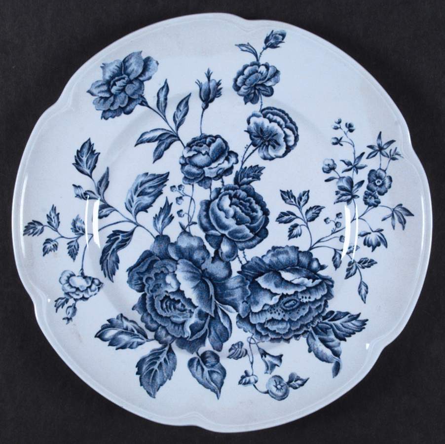 Elizabeth Blue (Blue Background) Dinner Plate by Johnson Brothers-1