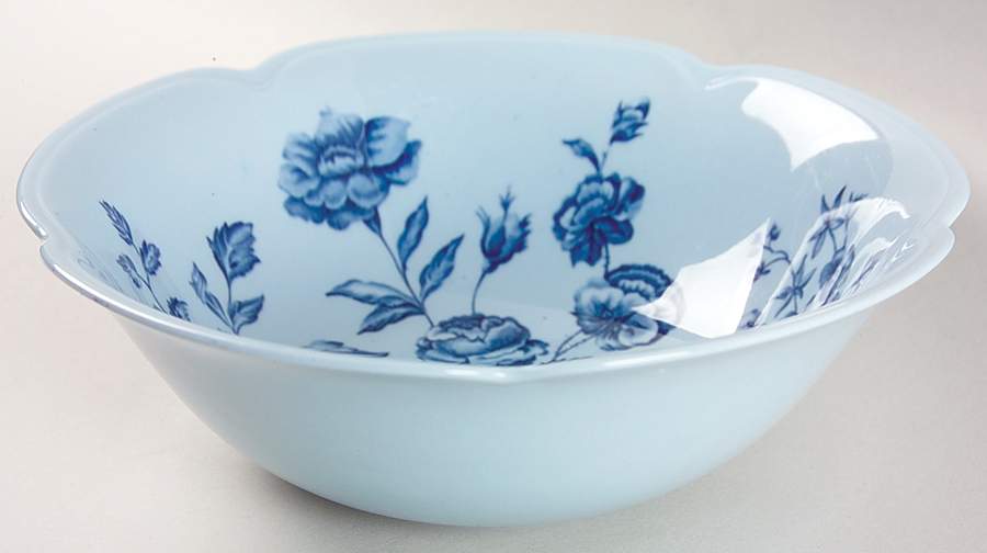 Elizabeth Blue (Blue Background) 8" Round Vegetable Bowl by Johnson Brothers-1