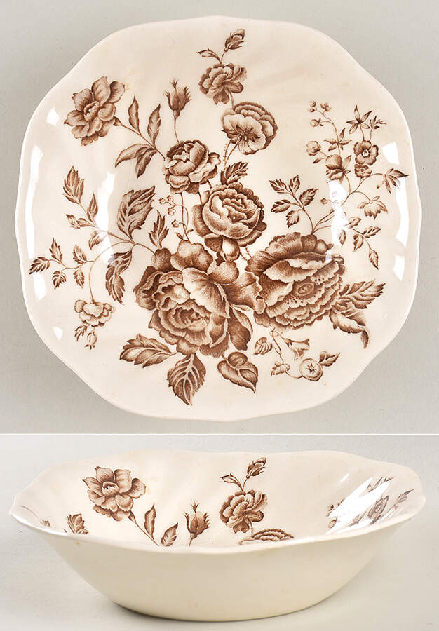 Elizabeth Brown Square Soup Bowl by Johnson Brothers-1