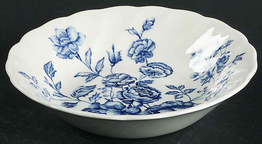 Elizabeth Blue (White Background) Fruit/Dessert (Sauce) Bowl by Johnson Brothers-1