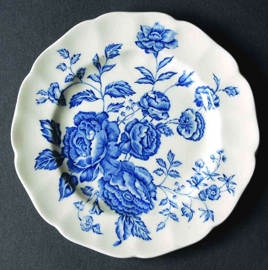 Elizabeth Blue (White Background) Bread & Butter Plate by Johnson Brothers-1