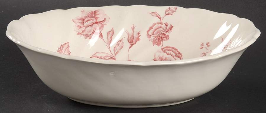 Elizabeth Pink 8" Oval Vegetable Bowl by Johnson Brothers-1