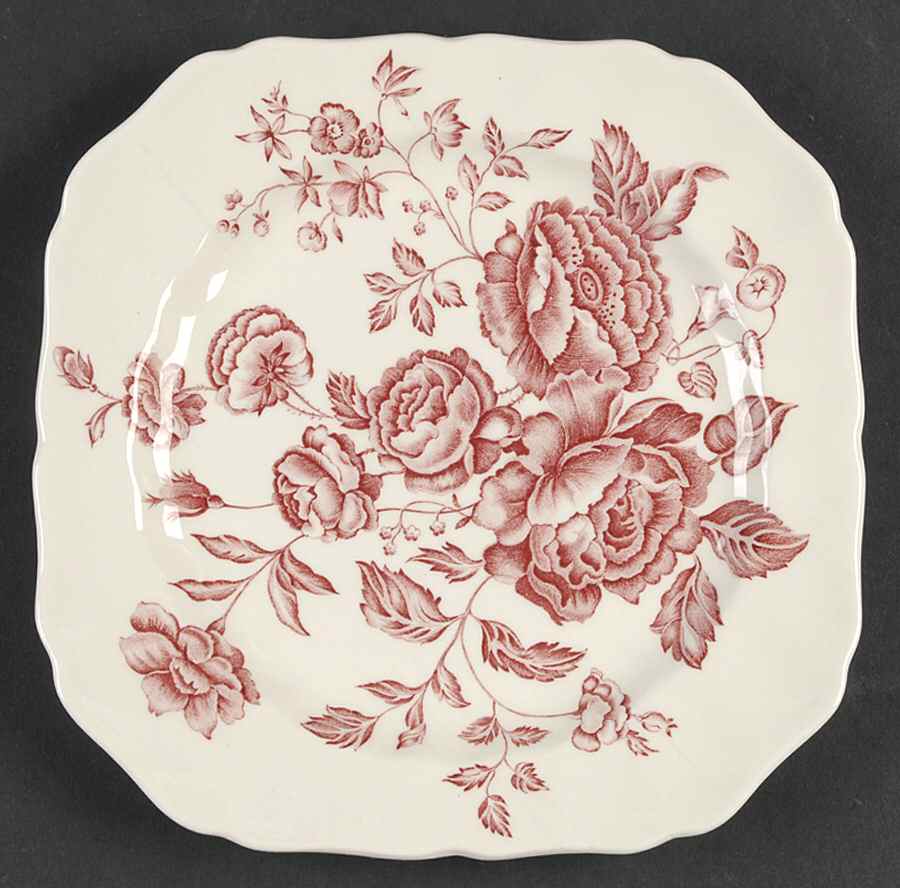 Elizabeth Pink Square Salad Plate by Johnson Brothers-1
