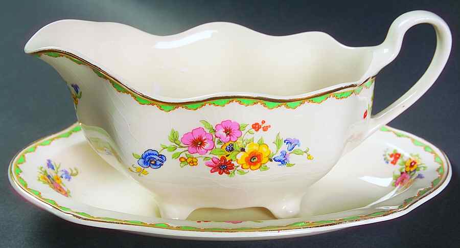 Ellastone Gravy Boat & Underplate/Relish by Johnson Brothers-1