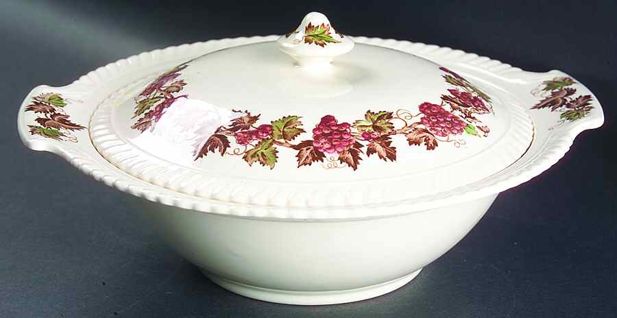 Empire Grape Round Covered Vegetable by Johnson Brothers-1