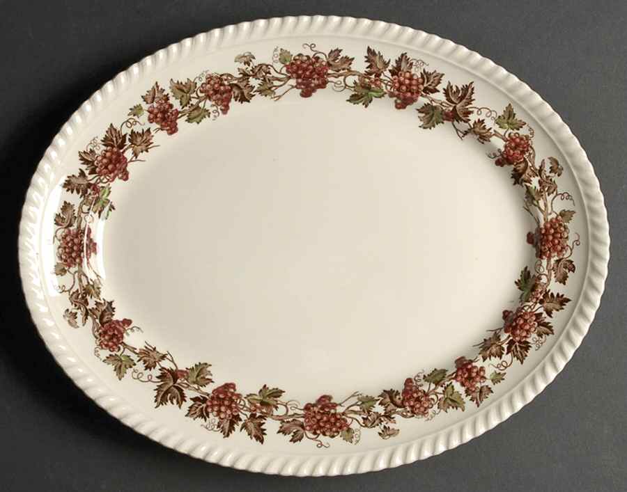 Empire Grape 12" Oval Serving Platter by Johnson Brothers-1