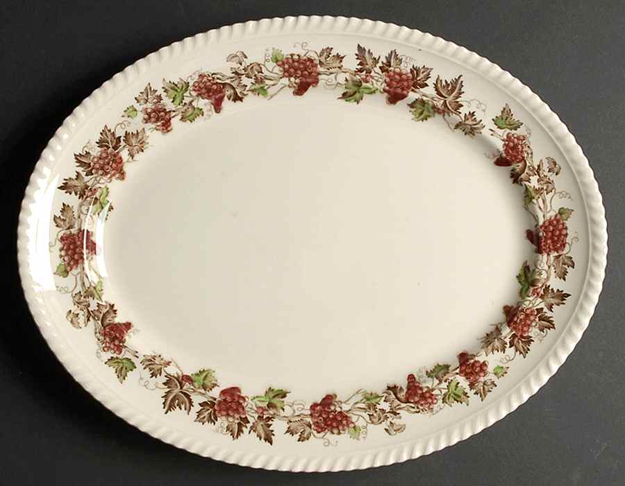 Empire Grape 14" Oval Serving Platter by Johnson Brothers-1