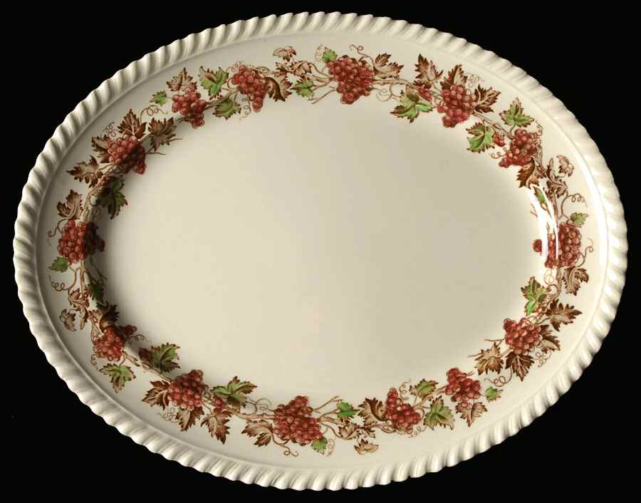 Empire Grape 11" Oval Serving Platter by Johnson Brothers-1