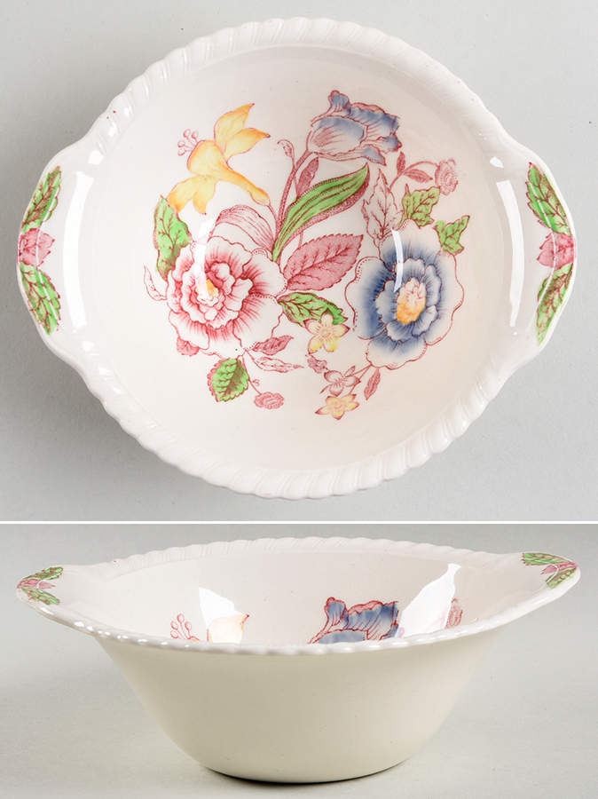 English Bouquet (Old English) Lugged Cereal Bowl by Johnson Brothers-1