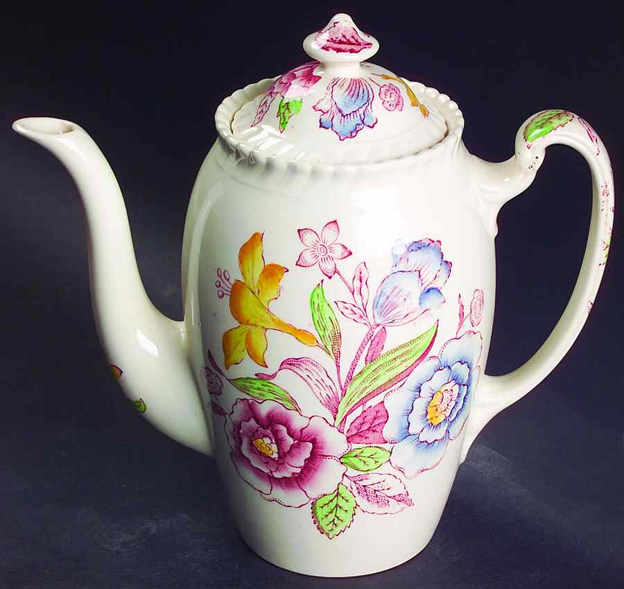 English Bouquet (Old English) Coffee Pot & Lid by Johnson Brothers-1