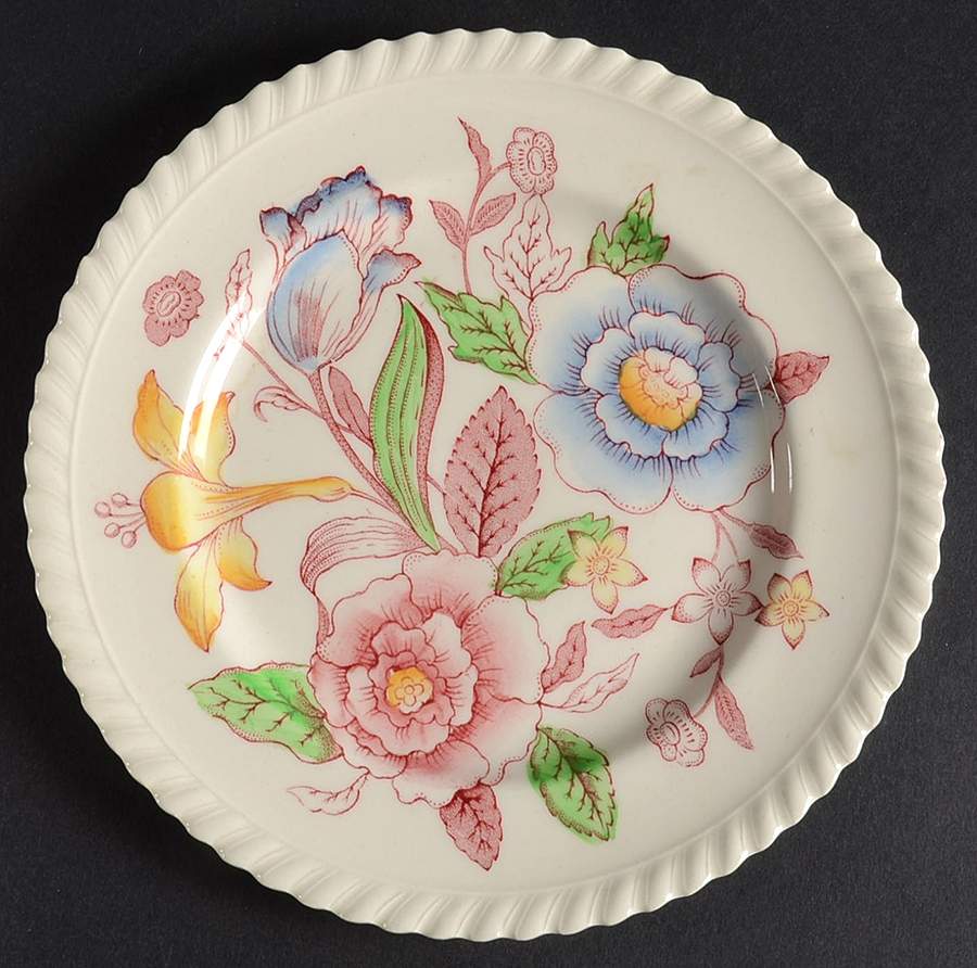 English Bouquet (Old English) Dessert/Pie Plate by Johnson Brothers-1