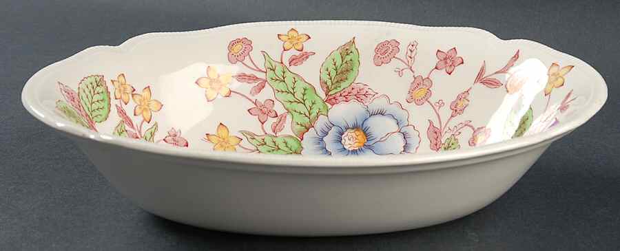 English Bouquet (Old Staffordshire) 10" Oval Vegetable Bowl by Johnson Brothers-1