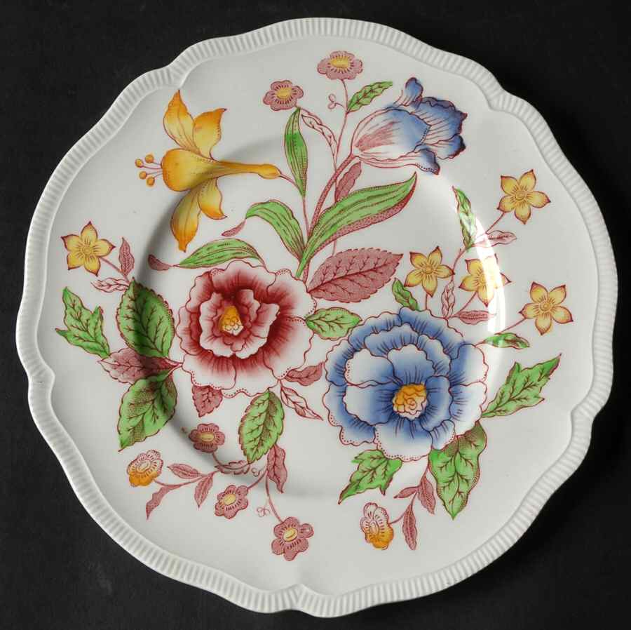 English Bouquet (Old Staffordshire) Salad Plate by Johnson Brothers-1