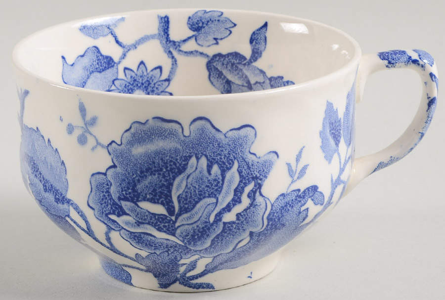 English Chippendale Blue Flat Cup by Johnson Brothers-1