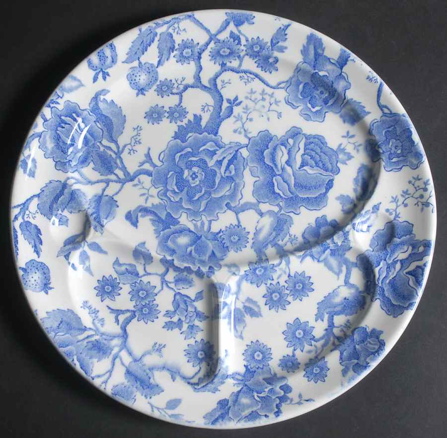 English Chippendale Blue Grill Plate by Johnson Brothers-1