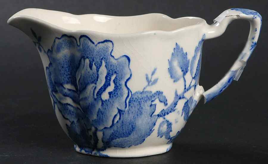 English Chippendale Blue Mini Creamer by Johnson Brothers-1