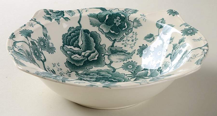 English Chippendale Green 8" Round Vegetable Bowl by Johnson Brothers-1