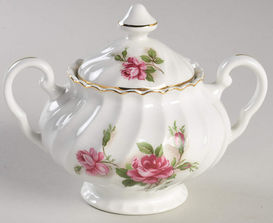 Enchantment (Gold Trim) Sugar Bowl & Lid by Johnson Brothers-1