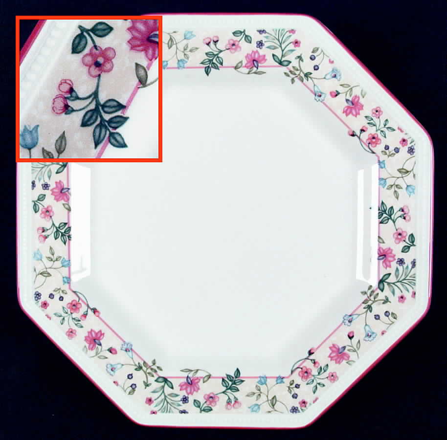 Enchantment (Red Trim) Dinner Plate by Johnson Brothers-1