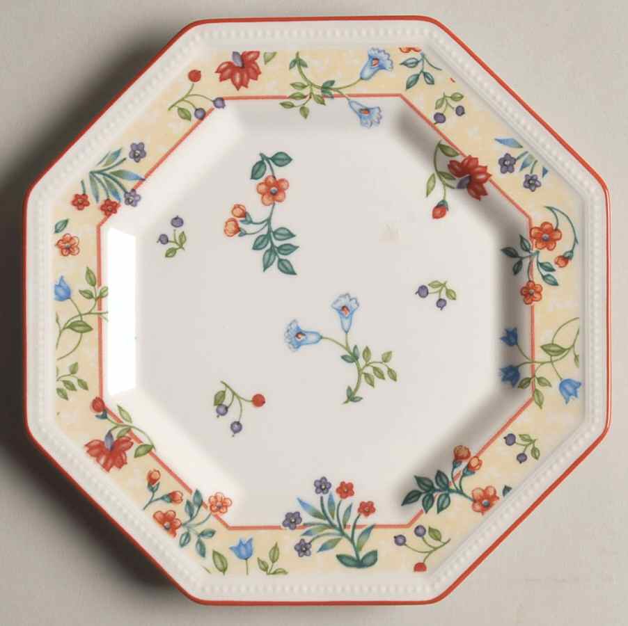 Enchantment (Red Trim) Bread & Butter Plate by Johnson Brothers-1