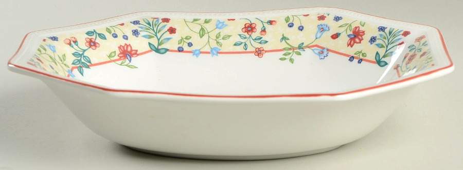 Enchantment (Red Trim) 9" Oval Vegetable Bowl by Johnson Brothers-1