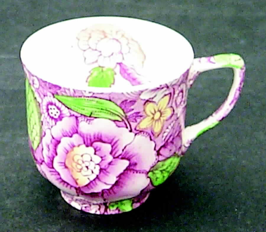 English Countryside Pink Multicolor Flat Demitasse Cup by Johnson Brothers-1