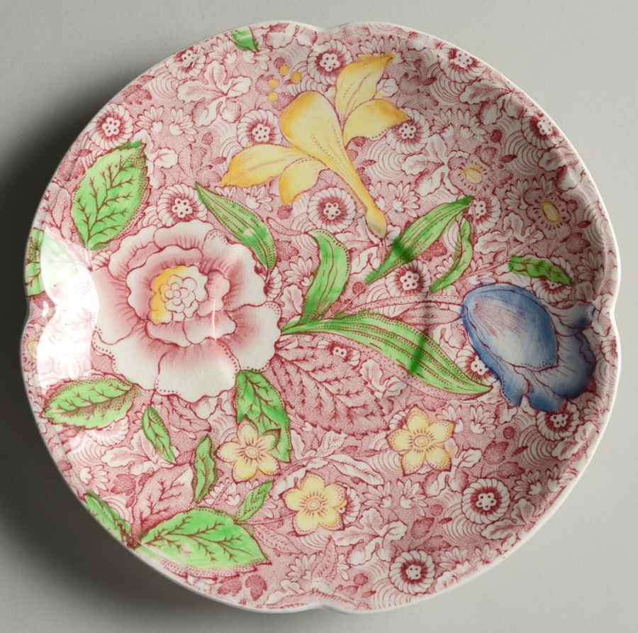 English Countryside Pink Multicolor Saucer by Johnson Brothers-1