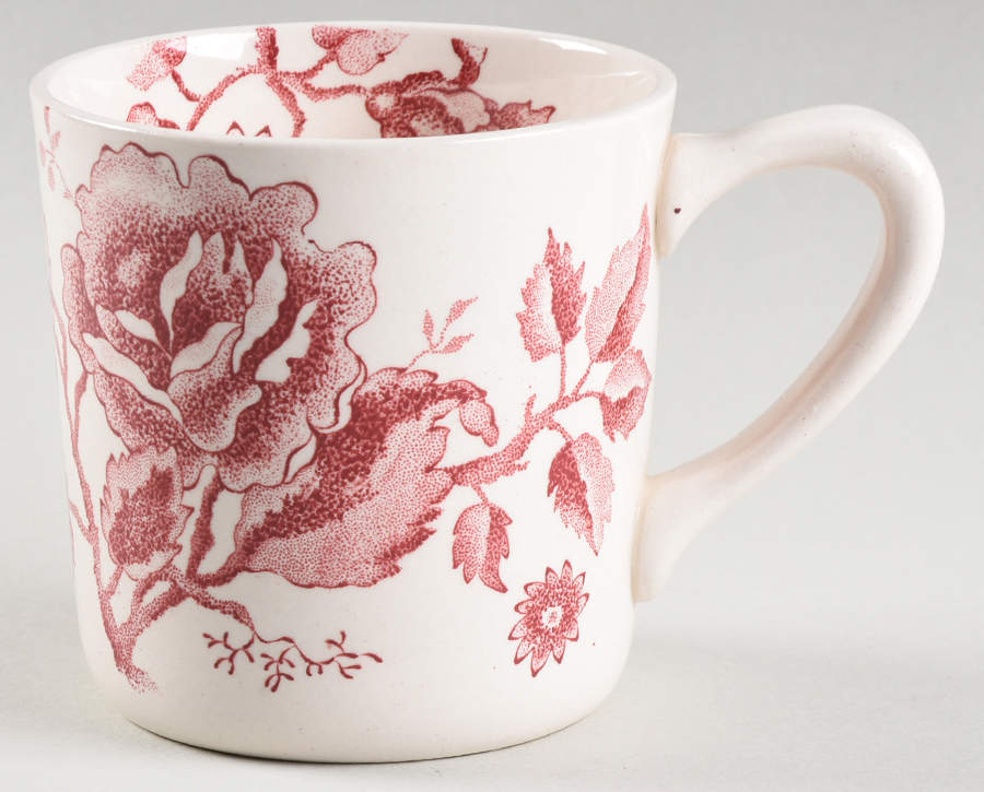 English Chippendale Red Pink Mug by Johnson Brothers-1