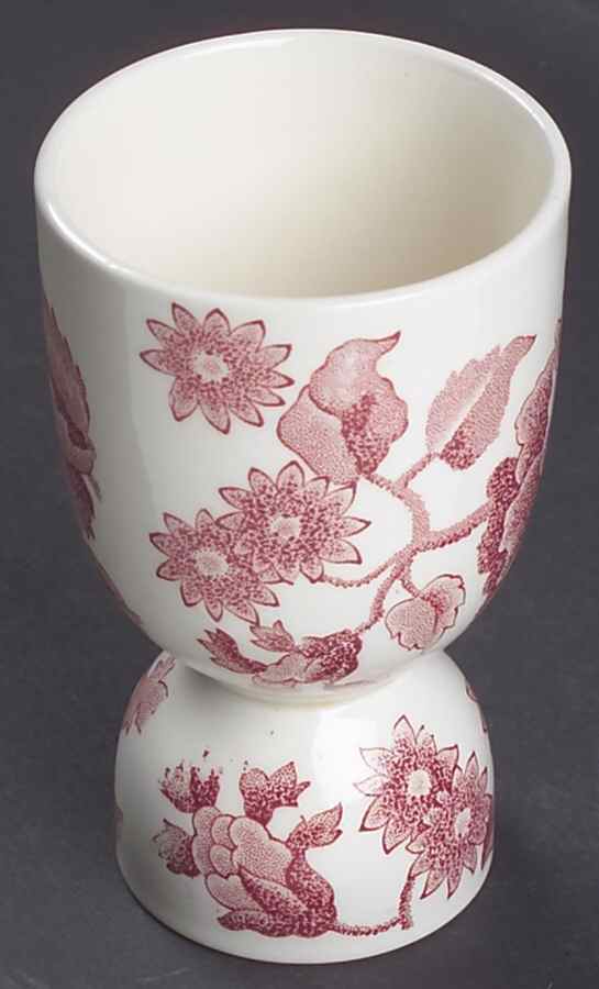 English Chippendale Red Pink Double Egg Cup by Johnson Brothers-1