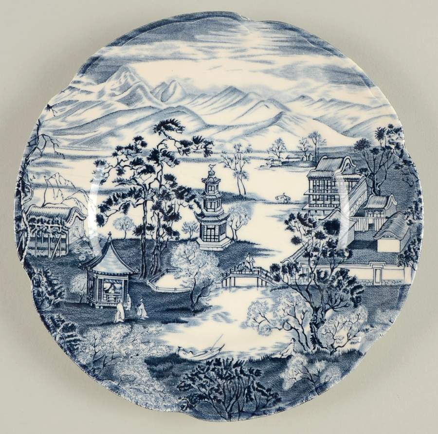 Enchanted Garden Blue Salad Plate by Johnson Brothers-1