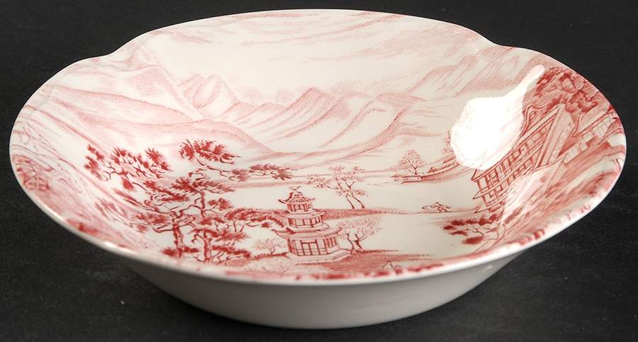 Enchanted Garden Pink Fruit/Dessert (Sauce) Bowl by Johnson Brothers-1
