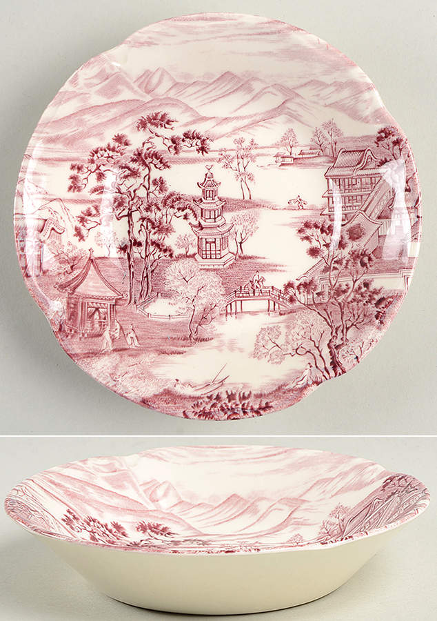 Enchanted Garden Plum Fruit/Dessert (Sauce) Bowl by Johnson Brothers-1