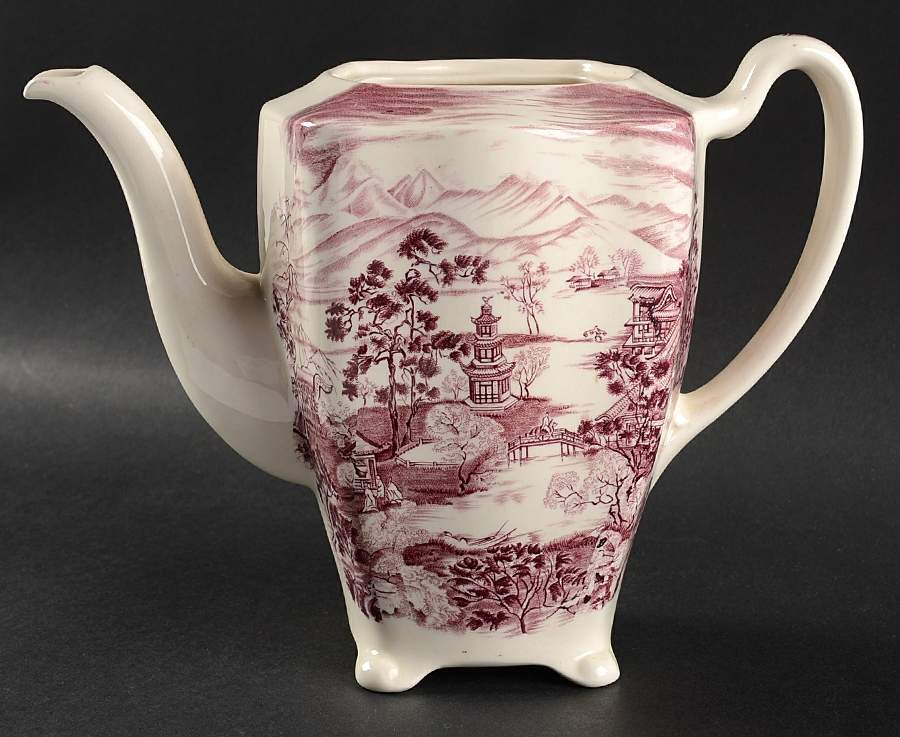 Enchanted Garden Plum Coffee Pot No Lid by Johnson Brothers-1