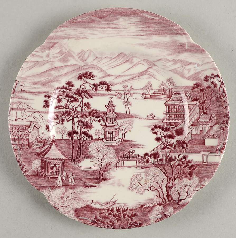 Enchanted Garden Plum Bread & Butter Plate by Johnson Brothers-1