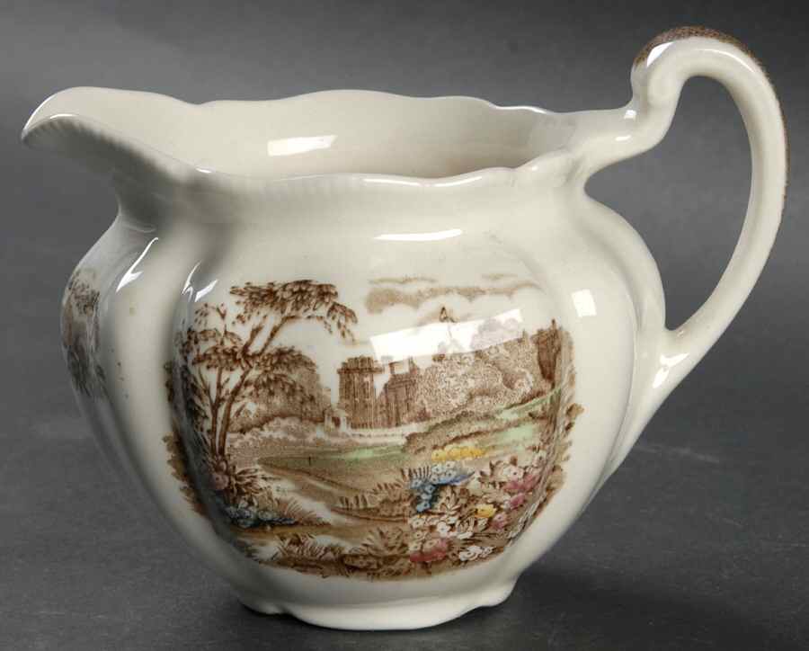 English Gardens Brown Multicolor Creamer by Johnson Brothers-1