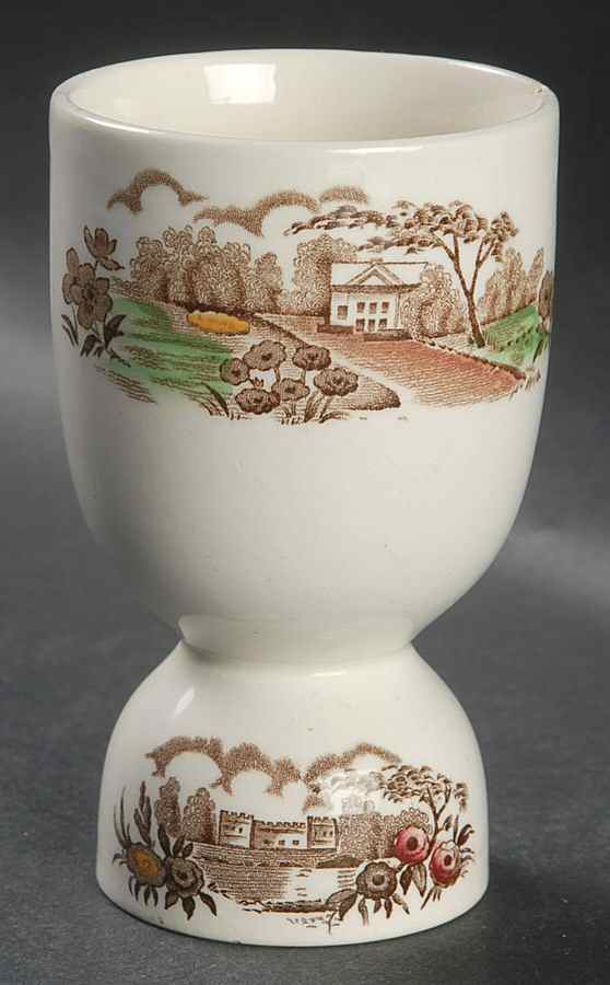 English Gardens Brown Multicolor Double Egg Cup by Johnson Brothers-1