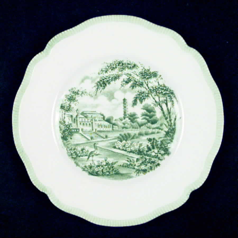 English Gardens Green Bread & Butter Plate by Johnson Brothers-1