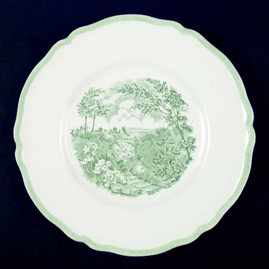English Gardens Green Dinner Plate by Johnson Brothers-1