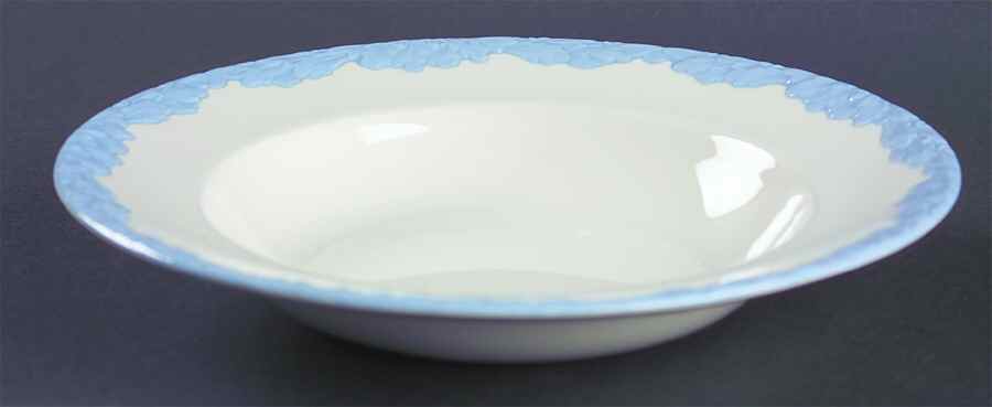 English Oak (Light Blue Embossed Edge) Rim Soup Bowl by Johnson Brothers-1