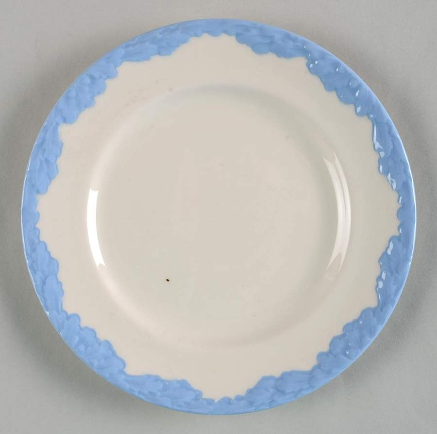 English Oak (Light Blue Embossed Edge) Dessert/Pie Plate by Johnson Brothers-1
