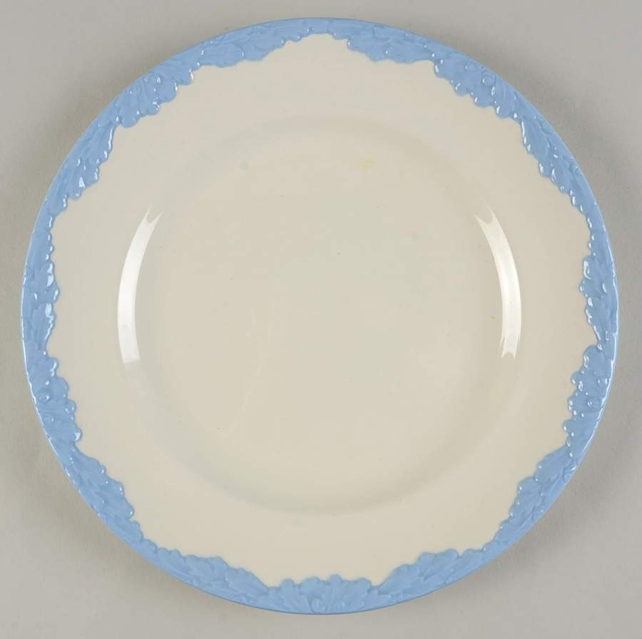 English Oak (Light Blue Embossed Edge) Luncheon Plate by Johnson Brothers-1