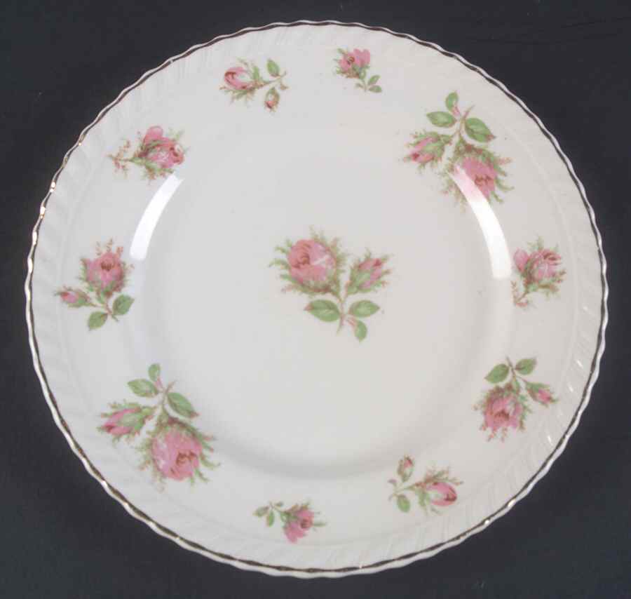 English Rose (Old English, Pink Roses) Dessert/Pie Plate by Johnson Brothers-1