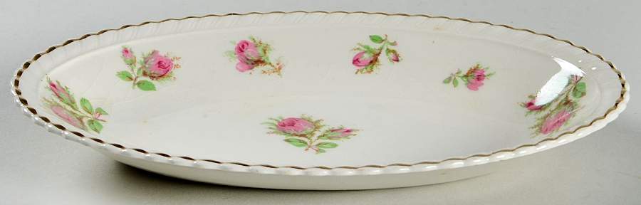 English Rose (Old English, Pink Roses) Relish/Gravy Underplate by Johnson Brothers-1
