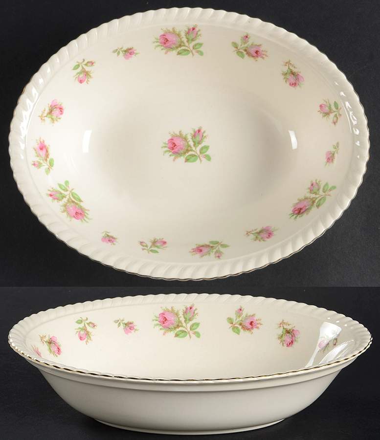 English Rose (Old English, Pink Roses) 9" Round Vegetable Bowl by Johnson Brothers-1