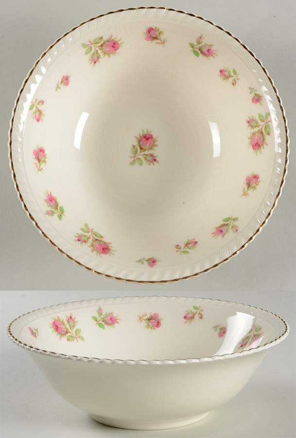 English Rose (Old English, Pink Roses) 8" Round Vegetable Bowl by Johnson Brothers-1