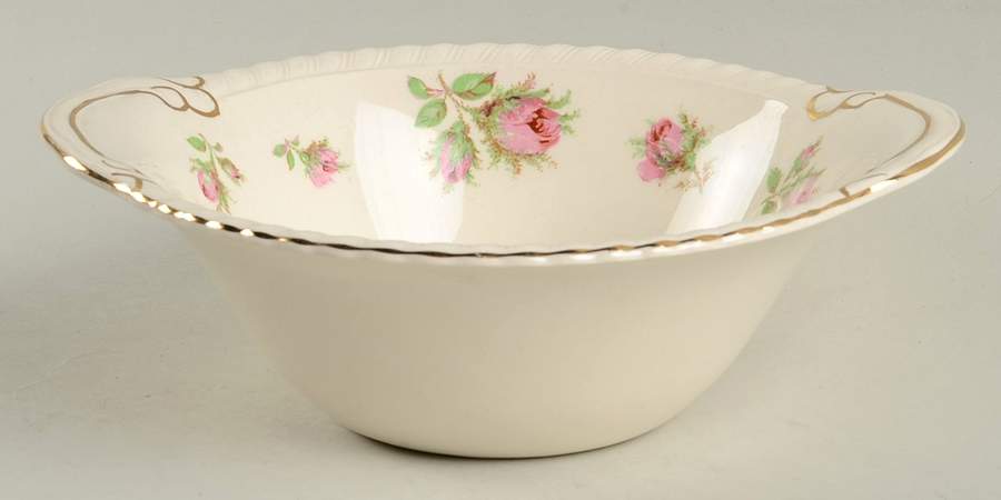 English Rose (Old English, Pink Roses) Lugged Cereal Bowl by Johnson Brothers-1