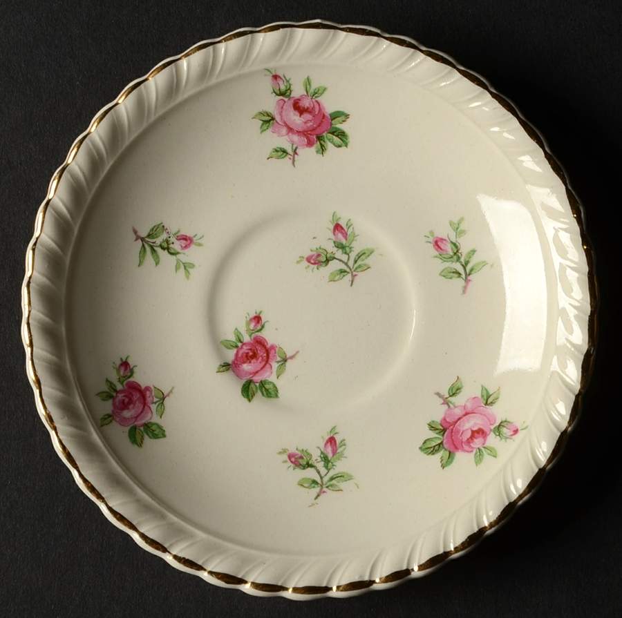 English Rose (Old English, Pink Roses) Saucer for Demitasse Cup by Johnson Brothers-1