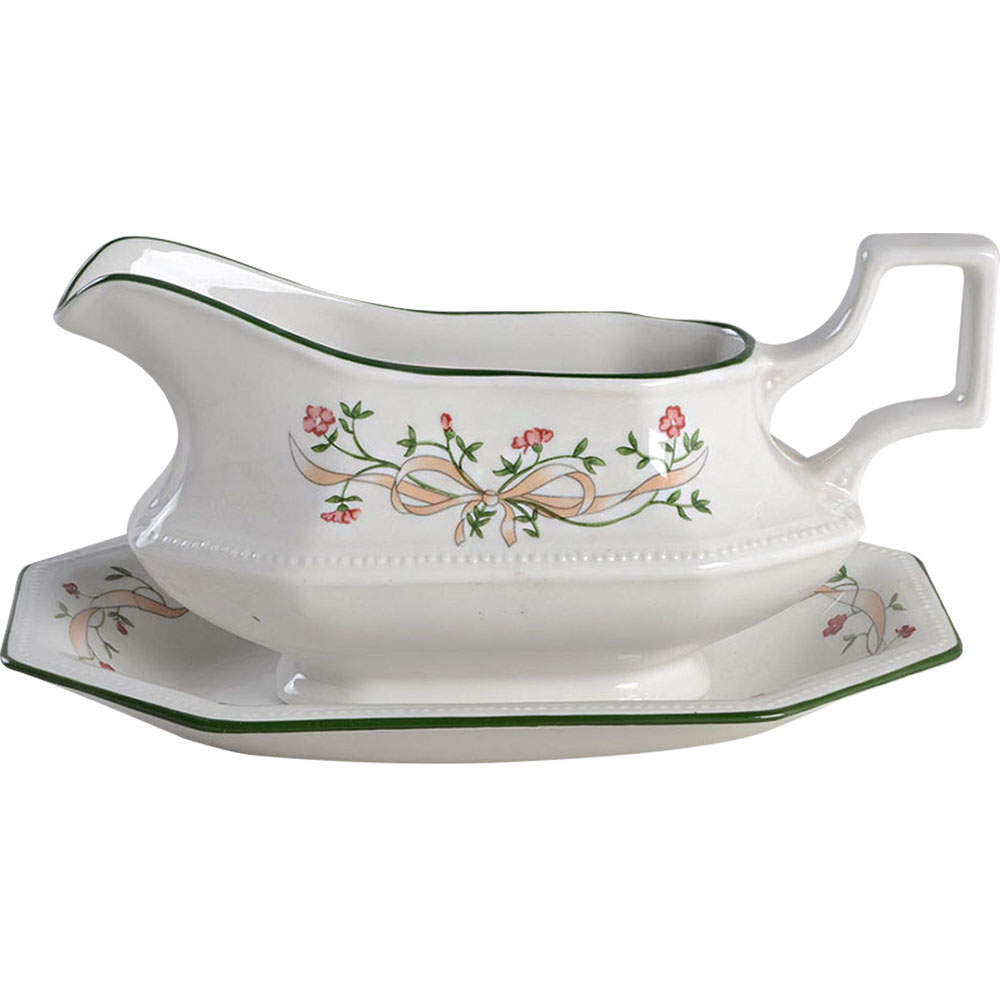 Eternal Beau Gravy Boat & Underplate/Relish by Johnson Brothers-1