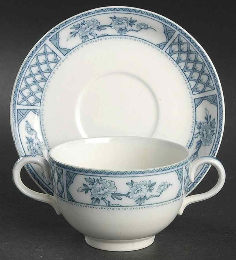The Exeter Footed Bouillon Cup & Saucer by Johnson Brothers-1