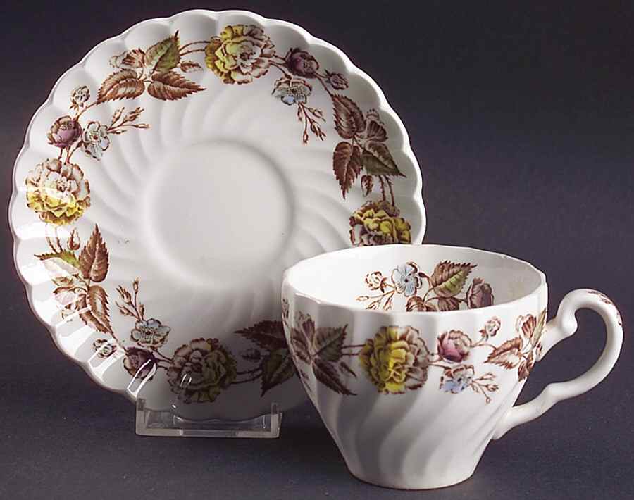 Fairwood Flat Cup & Saucer Set by Johnson Brothers-1